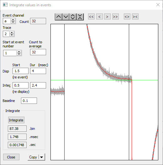 Intregrate values in events dialog